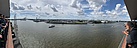 Atemberaubender Blick von der Aussichtsplaza auf den Hamburger Hafen.