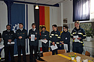 Jubilare für mehr als 1.000 Dienststunden 2011, Torsten Westphal, Heinz-Peter Kakarot, Martin Lück, Lukas Rehder und Stefan Schulze.